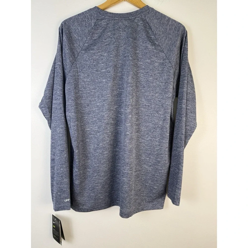 NWT Nike Dri-Fit Swim Men's Long-Sleeve Hydroguard Swim Shirt Navy Medium
